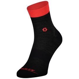 Scott Trail Quarter Dark Grey/Fiery Red Kerékpáros zokni
