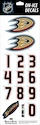 Sportstape  ALL IN ONE HELMET DECALS - ANAHEIM MIGHTY DUCKS  Védősisakszám