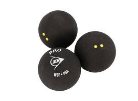 Squash labda Dunlop - 2 sárga pont (3 db)