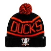 Téli sapka 47 Brand Calgary mandzsetta kötött NHL Anaheim Ducks fekete