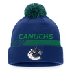 Téli sapka Fanatics  Authentic Pro Locker Room Cuffed Pom Knit NHL Vancouver Canucks