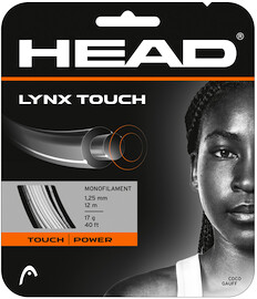 Teniszütő húrozása Head  Lynx Touch Transparent Black Set (12 m)