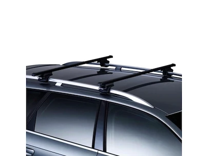 Tetőcsomagtartó Thule SquareBarral Volkswagen Cross Polo 5-dr Hatchback Tetősínek 06-09