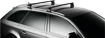 Tetőcsomagtartó Thule WingBar Blackkel Mercedes Benz E-Klasse (S213) 5-dr Estate Süllyesztett sínek 16-23