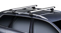 Thule tetőcsomagtartó Chrysler PT Cruiser 5-ajtós kombi gépkocsihoz, fix rögzítési pontokkal, 2001-2010 teleszkópos rúddal