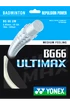 Tollaslabda fonott Yonex BG 66 Ultimax White (0,65 mm)