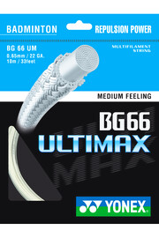 Tollaslabda fonott Yonex BG 66 Ultimax White (0,65 mm)