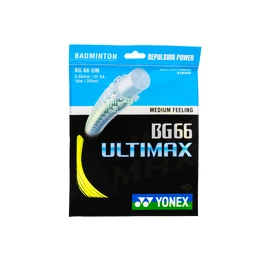 Tollaslabda fonott Yonex BG 66 Ultimax Yellow (0,65 mm)