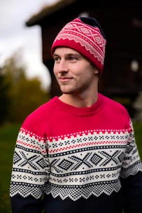 Ulvang  Marius Round Neck New Navy/Ulvang Red Pulóver