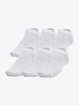 Under Armour  Essential No Show 6pk-WHT  Zokni