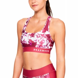 Under Armour Mid Crossback Printed Pink Női melltartó