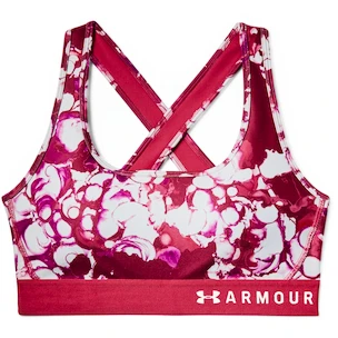 Under Armour  Mid Crossback Printed Pink  Női melltartó XS