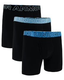 Under Armour Perf Cotton 6in 3Pack Black Férfiboxeralsó