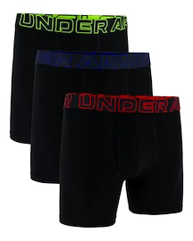 Under Armour Perf Cotton 6in 3Pack Black Férfiboxeralsó