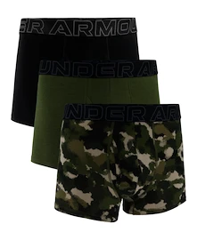 Under Armour Perf Cotton Nov 3in Green Férfiboxeralsó
