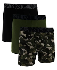 Under Armour Perf Cotton Nov 6in 3Pack Green Férfiboxeralsó