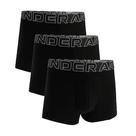 Under Armour Perf Cotton Solid 3in 3Pack Black Férfiboxeralsó