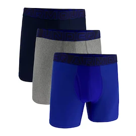 Under Armour Perf Tech 6in 3Pack Blue Férfiboxeralsó