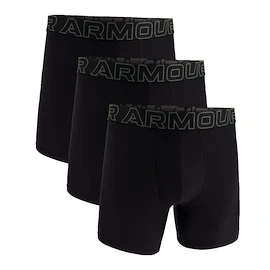 Under Armour Perf Tech Solid 6in 3Pack Black Férfiboxeralsó