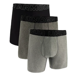 Under Armour Perf Tech Solid 6in 3Pack Steel Heather Férfiboxeralsó