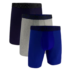 Under Armour Perf Tech Solid 9in 3Pack Steel Royal Férfiboxeralsó