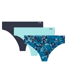 Under Armour Pure Stretch NS Nov THONG 3Pack Blue Női tanga