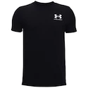 Under Armour  Sportstyle Left Chest SS Black Fiúpóló S