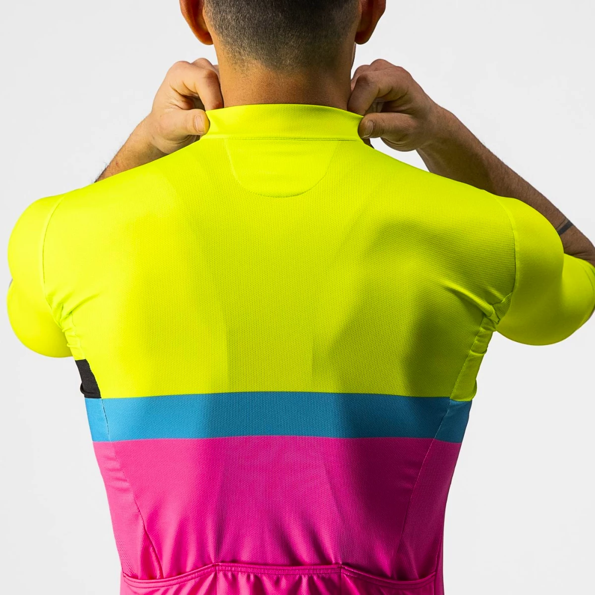 Castelli A Blocco Electric Lime/Fekete/Fekete/Kék/Magenta