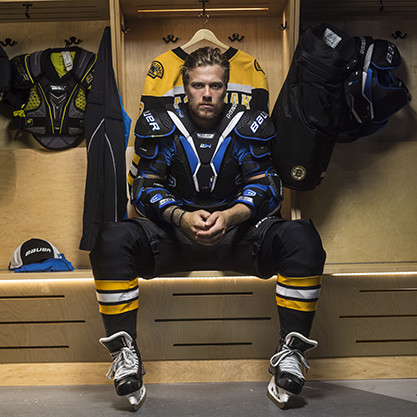 David Pastrnak Bauer Nexus felszerelésben