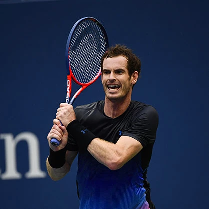 Andy Murray egy Head Radical teniszütővel