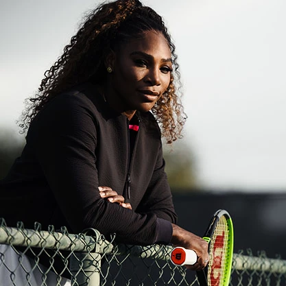 Serena Williams egy Wilson Blade teniszütővel