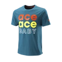 Wilson  Ace Ace Baby Tech Tee Blue Coral Férfipóló