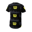Wilson  All Over Logo Tech Tee B Black Gyerekpóló