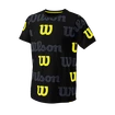 Wilson  All Over Logo Tech Tee B Black Gyerekpóló