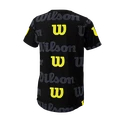 Wilson  All Over Logo Tech Tee B Black Gyerekpóló
