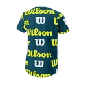Wilson  All Over Logo Tech Tee B Blue Coral Gyerekpóló