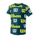 Wilson  All Over Logo Tech Tee B Blue Coral Gyerekpóló