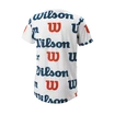 Wilson  All Over Logo Tech Tee B White Gyerekpóló