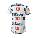 Wilson  All Over Logo Tech Tee B White Gyerekpóló