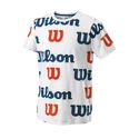 Wilson  All Over Logo Tech Tee B White Gyerekpóló