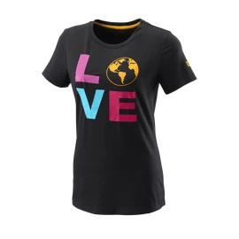 Wilson Love Earth Tech Tee W Black Női póló