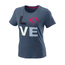 Wilson Love Earth Tech Tee W China Blue Női póló