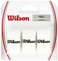Wilson Pro Overgrip perforált fehér teniszütő grip (3 db)