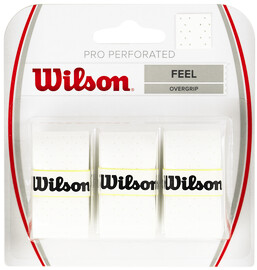 Wilson Pro Overgrip perforált fehér teniszütő grip (3 db)