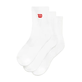 Wilson Quarter Top Sock 3 Pack Bright White Zokni