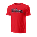 Wilson  Script Eco Cotton Tee-Slimfit Red Férfipóló