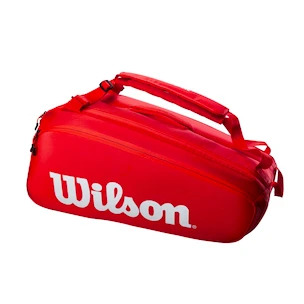Wilson  Super Tour 9 Pack Red  Táska teniszütőhöz