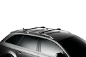 WingBar Edge fekete tetőcsomagtartó beépített tetőkorláttal (hagus) rendelkező Audi A6 Avant 5-ajtós kombihoz 2005-2010
