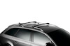 WingBar Edge fekete tetőcsomagtartó beépített tetőkorláttal (hagus) rendelkező Audi Q3 5-ajtós SUV-hoz 2012-2018