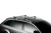 WingBar Edge fekete tetőcsomagtartó beépített tetőkorláttal rendelkező Jeep Compass 5-ajtós SUV gépkocsihoz, 2017+